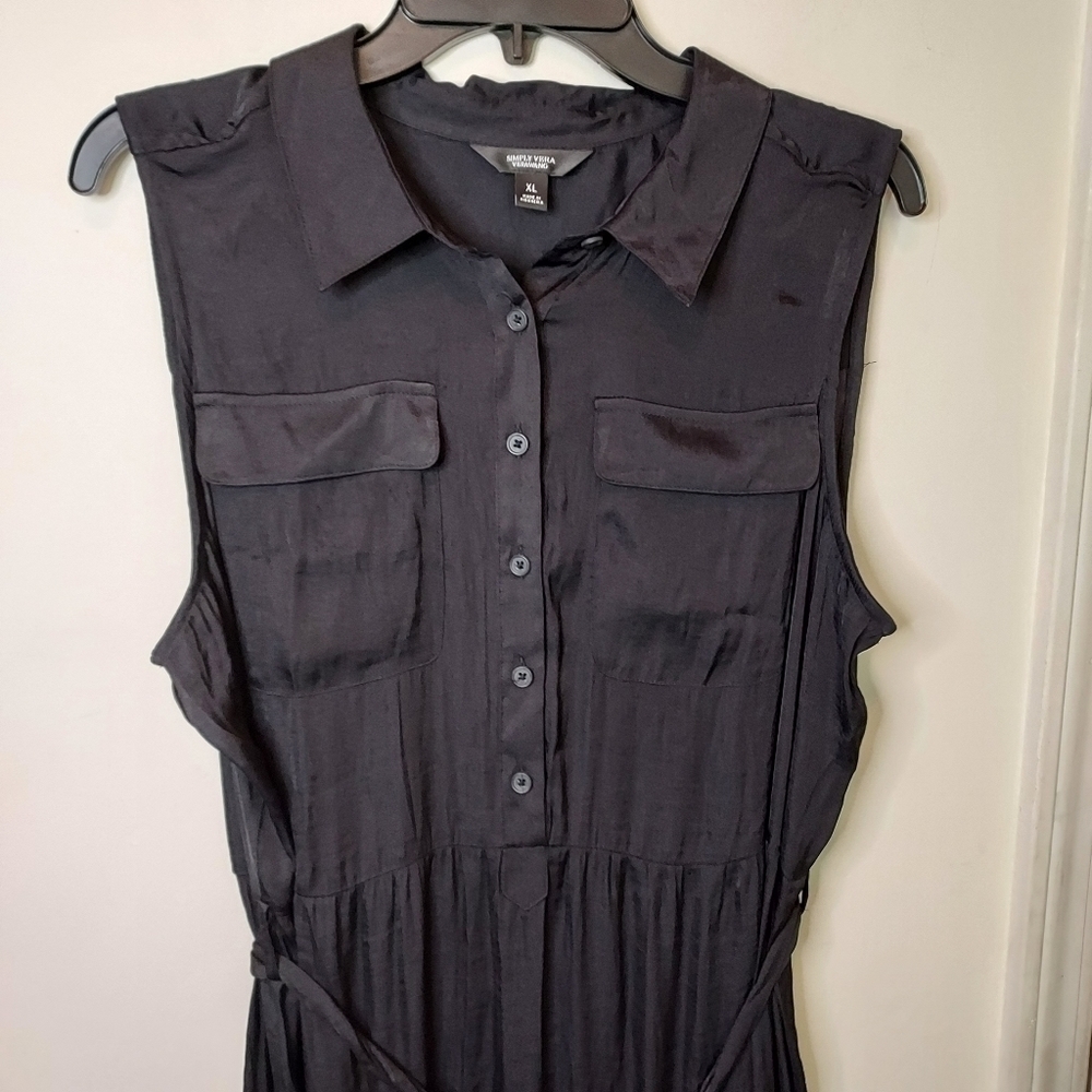 SIMPLY Vera Wang tiered flowy midi dress Sz-XL - Picture 4 of 12